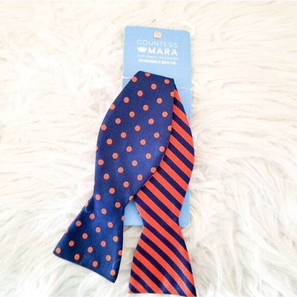 Countess Mara reversible bow tie NWT polka dot - Picture 2 of 3